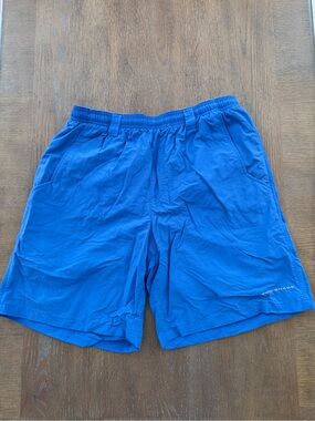 Men's Bright Blue Athletic Shorts with Elastic Waist